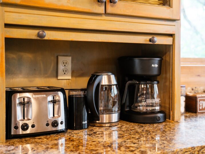 coffee maker and toaster