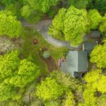 Drone view of a cabin