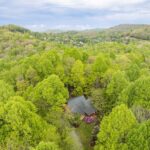 Drone view over the Blue Ridge Mountains