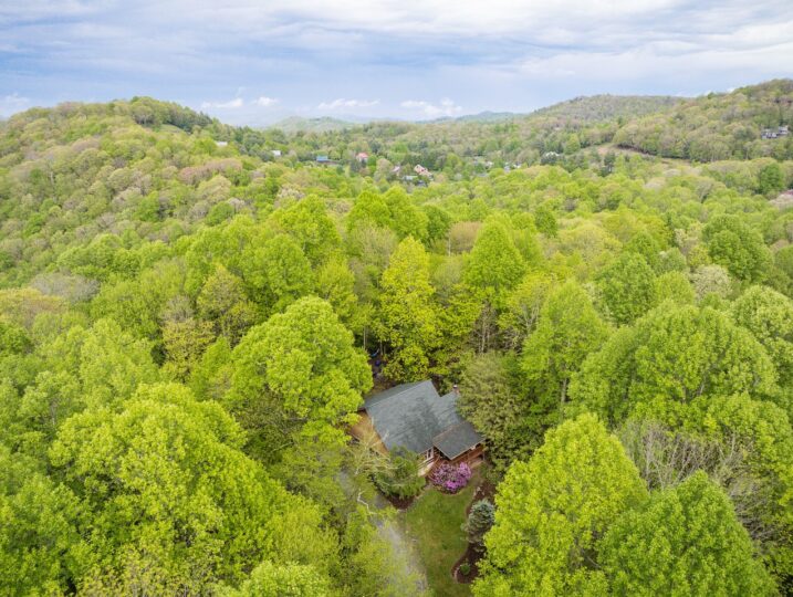 Drone view over the Blue Ridge Mountains