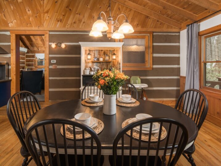 Dining Table Log Cabin Kradel's Kabins Tanglewood