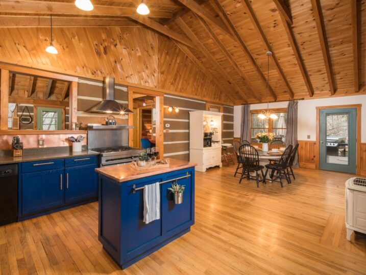Large Kitchen Tanglewood Kradel's Kabins Log Cabin